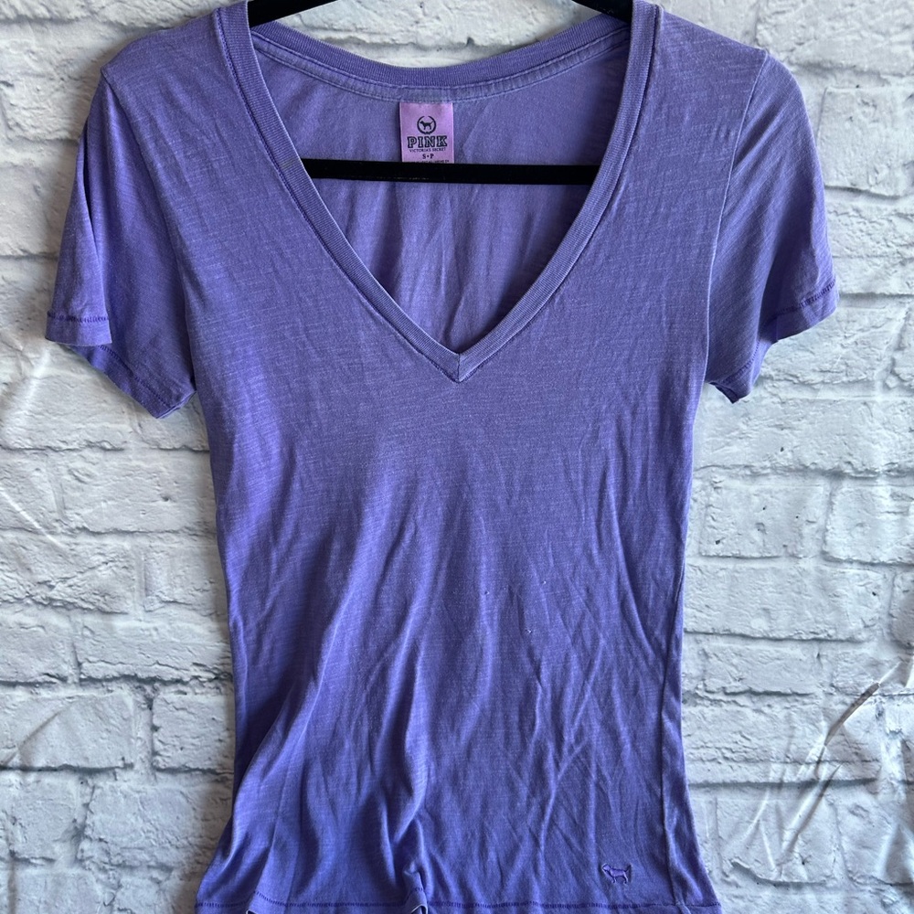 PINK by Victorias Secret Purple V-Neck Women's Top